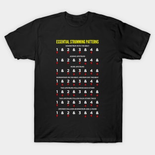 Guitar Strumming Patterns - Guitarist Music Lover T-Shirt